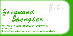 zsigmond spengler business card